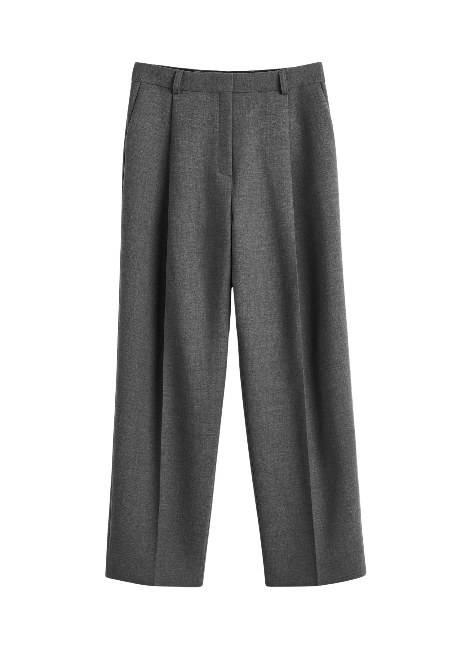Toteme-Pleated-straight-trousers-grey-melange-580133_nobg Toteme Dresses luxury Clothing from Luxury Handbags Marketplace