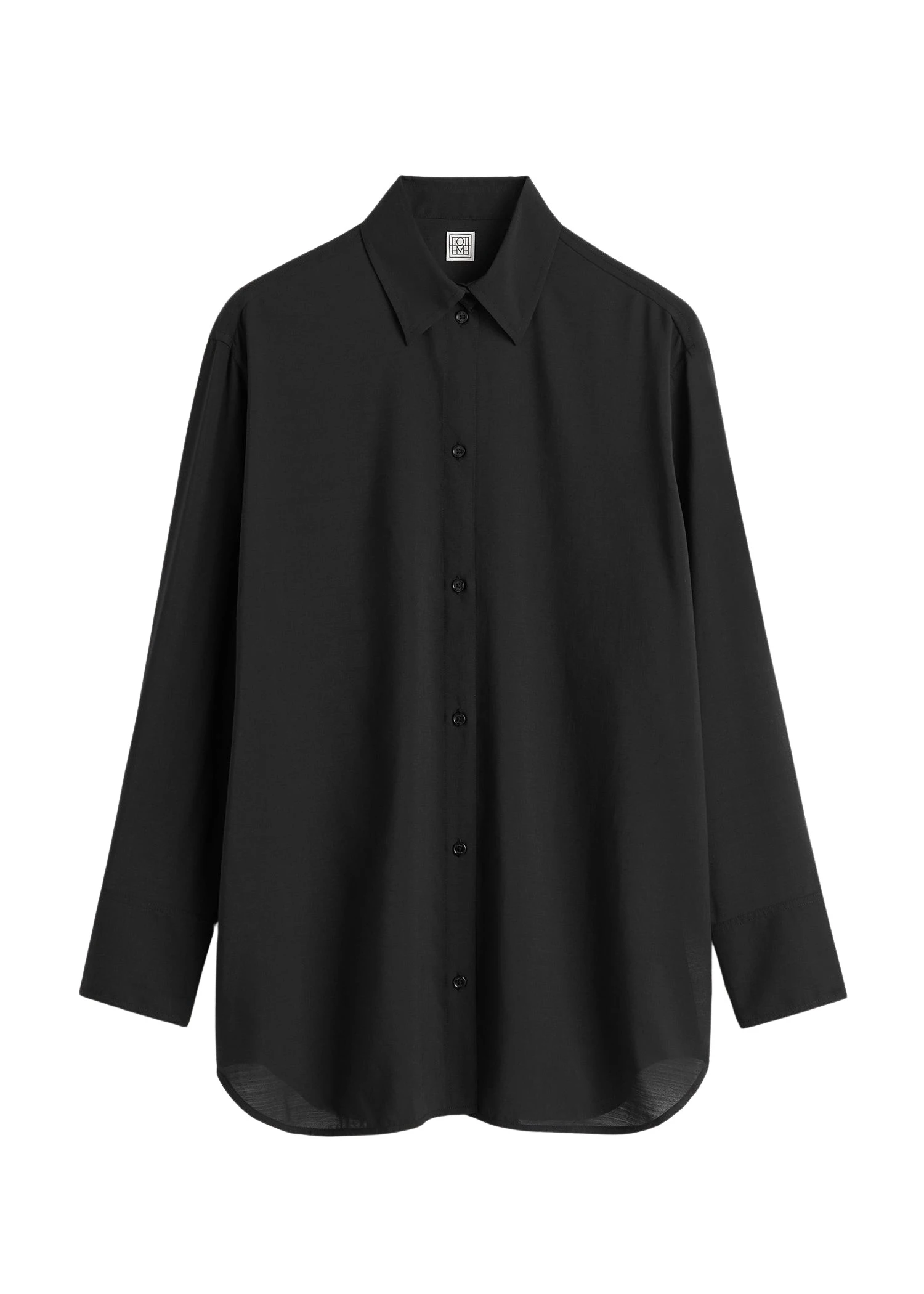Toteme-Relaxed-voile-shirt-black-516429_nobg Toteme Jackets luxury Clothing from Luxury Handbags Marketplace