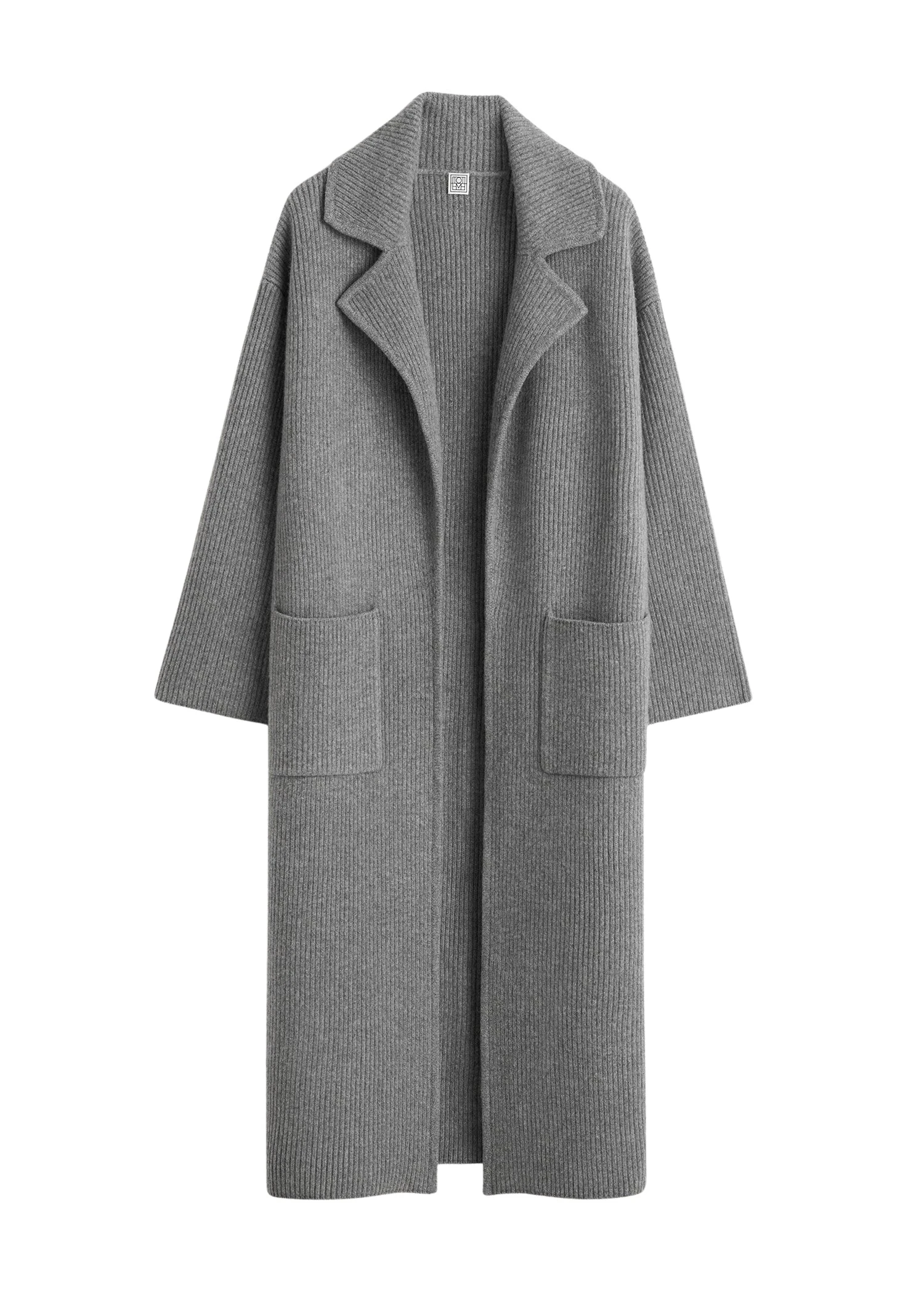 Toteme-Rib-knit-cardi-coat-grey-melange-562816_nobg Toteme Coats luxury Clothing from Luxury Handbags Marketplace