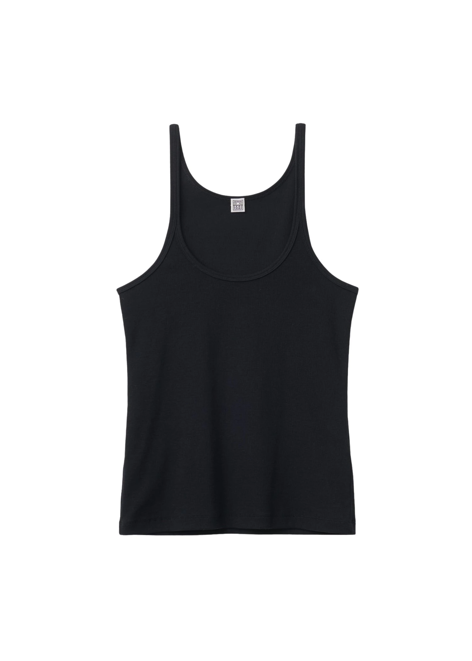 Toteme-Scoop-neck-rib-tank-black-534153_nobg Toteme Tops luxury Clothing from Luxury Handbags Marketplace