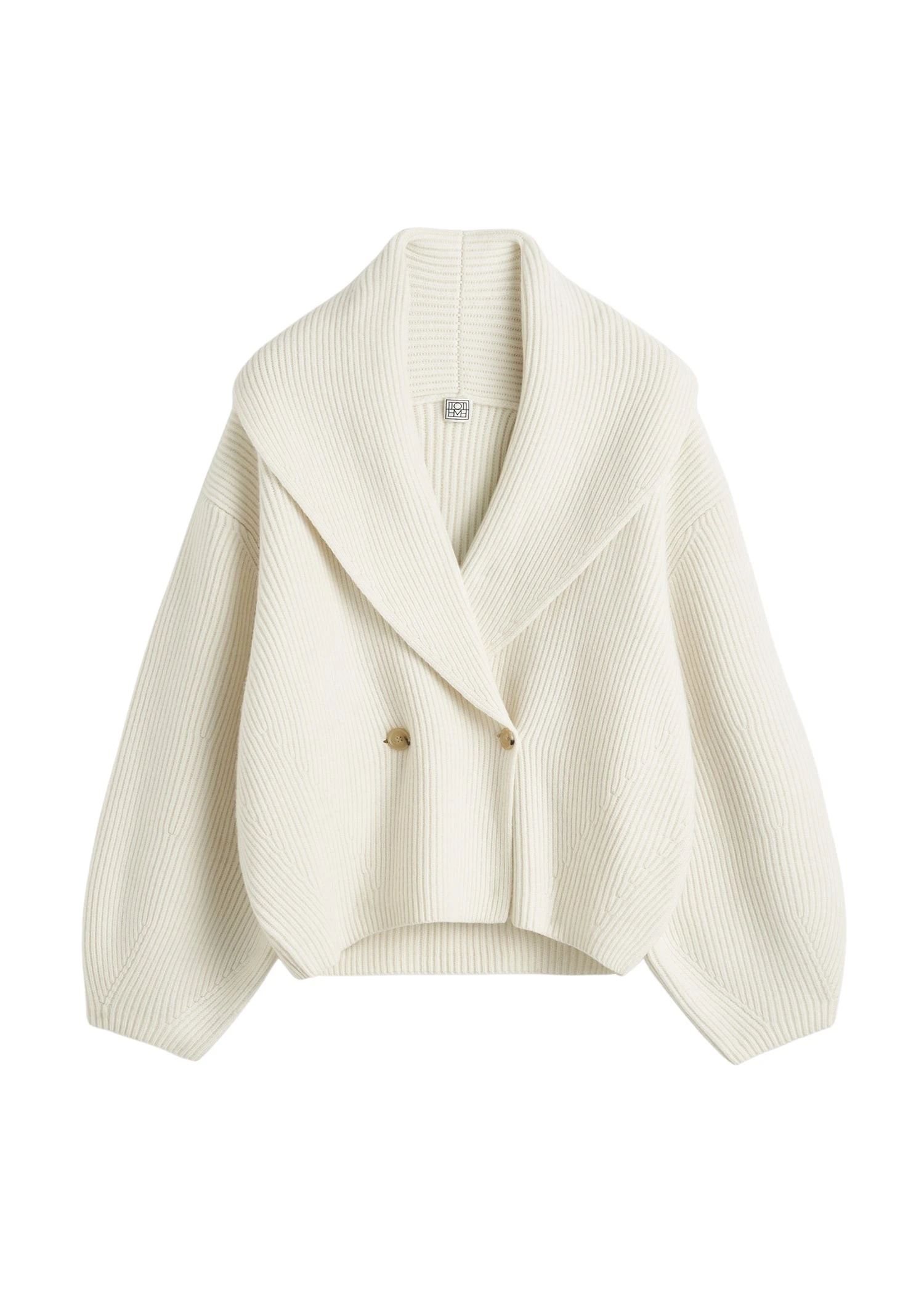 Toteme-Shawl-lapel-cardigan-milk-561153_nobg Toteme Knitwear luxury Cardigan from Luxury Handbags Marketplace