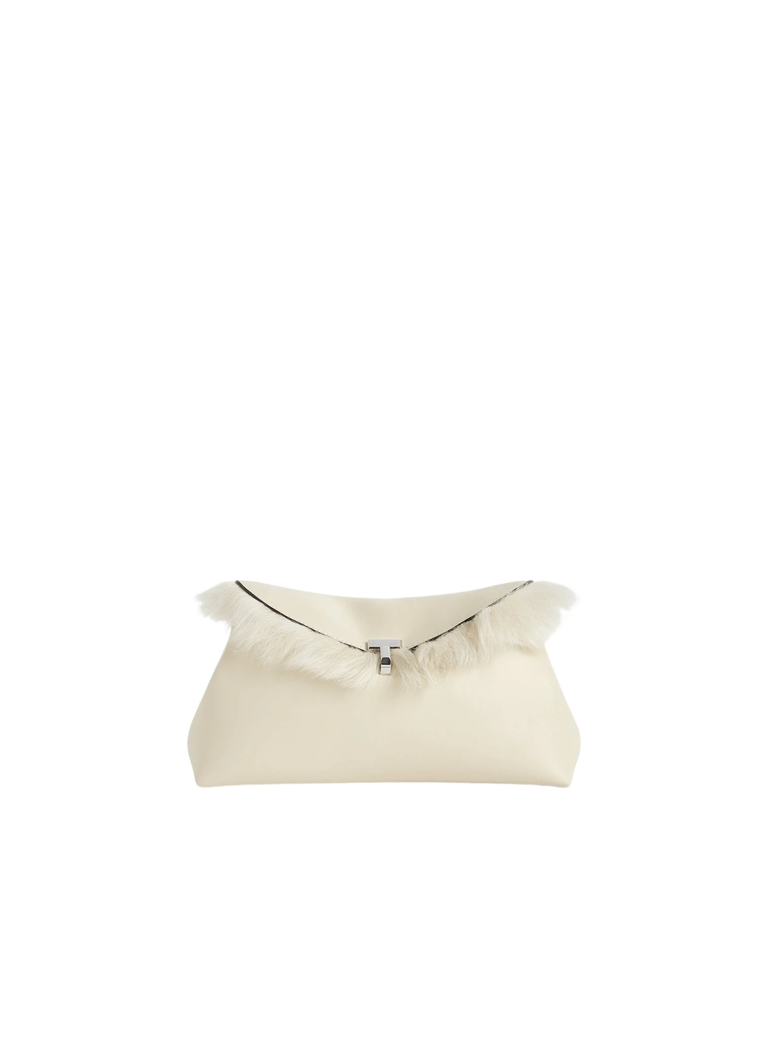 Toteme-Shearling-T-Lock-clutch-ecru-593210_nobg Toteme Bags luxury Bags from Luxury Handbags Marketplace
