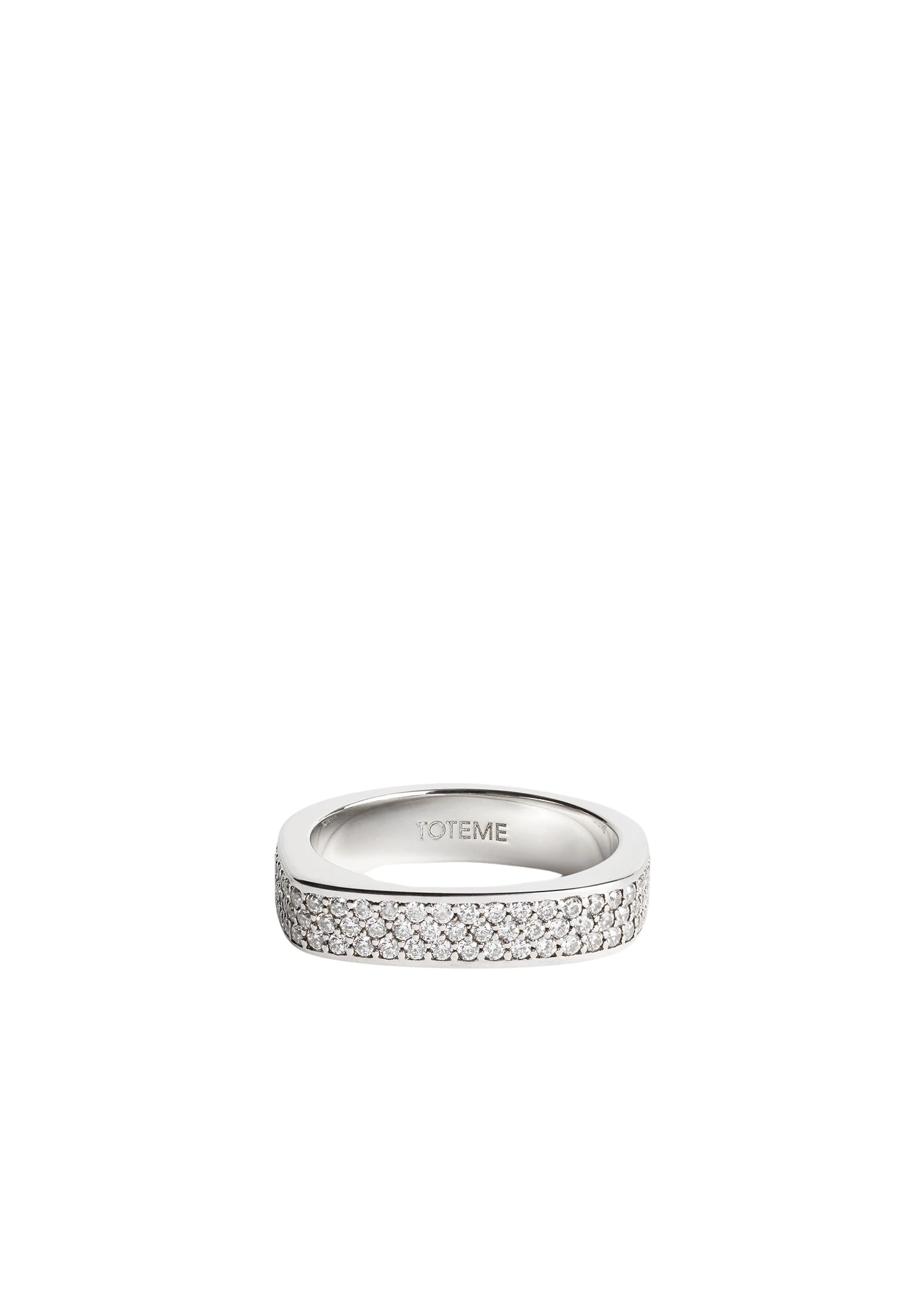 Toteme-Signature-pave-ring-silver-564580_nobg Toteme Jewelry luxury Jewelry from Luxury Handbags Marketplace