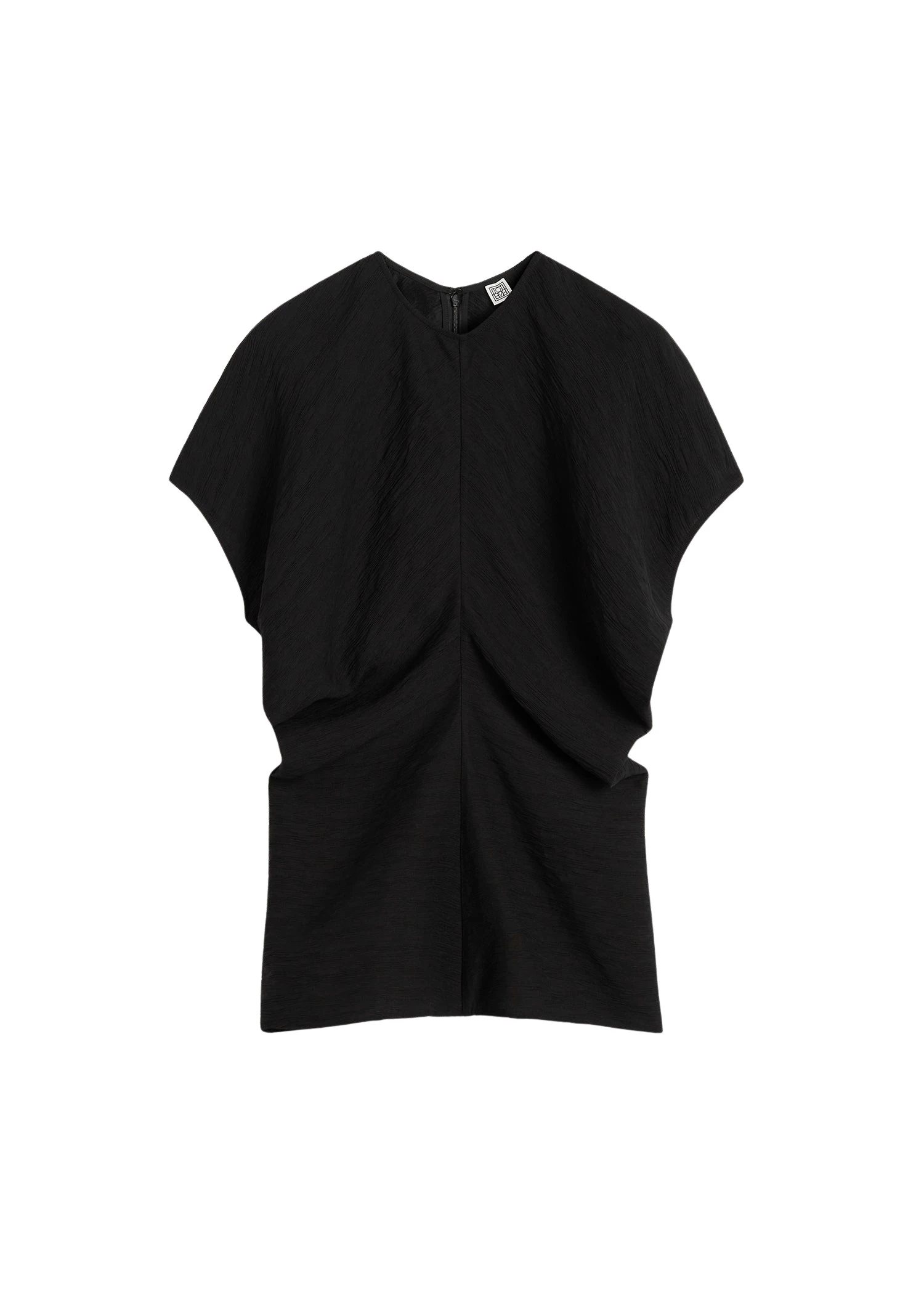 Toteme-Slouch-waist-crinkled-top-black-558947_nobg Toteme Tops luxury Clothing from Luxury Handbags Marketplace
