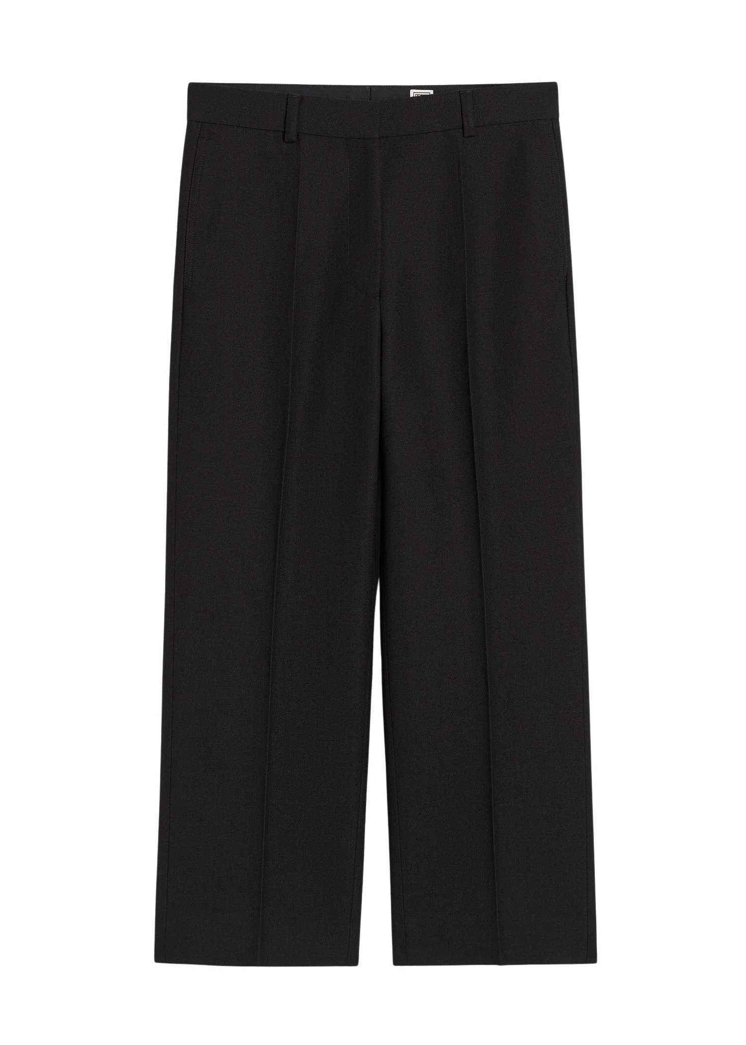 Toteme-Straight-cropped-trousers-black-515244_nobg Toteme Pants luxury Clothing from Luxury Handbags Marketplace