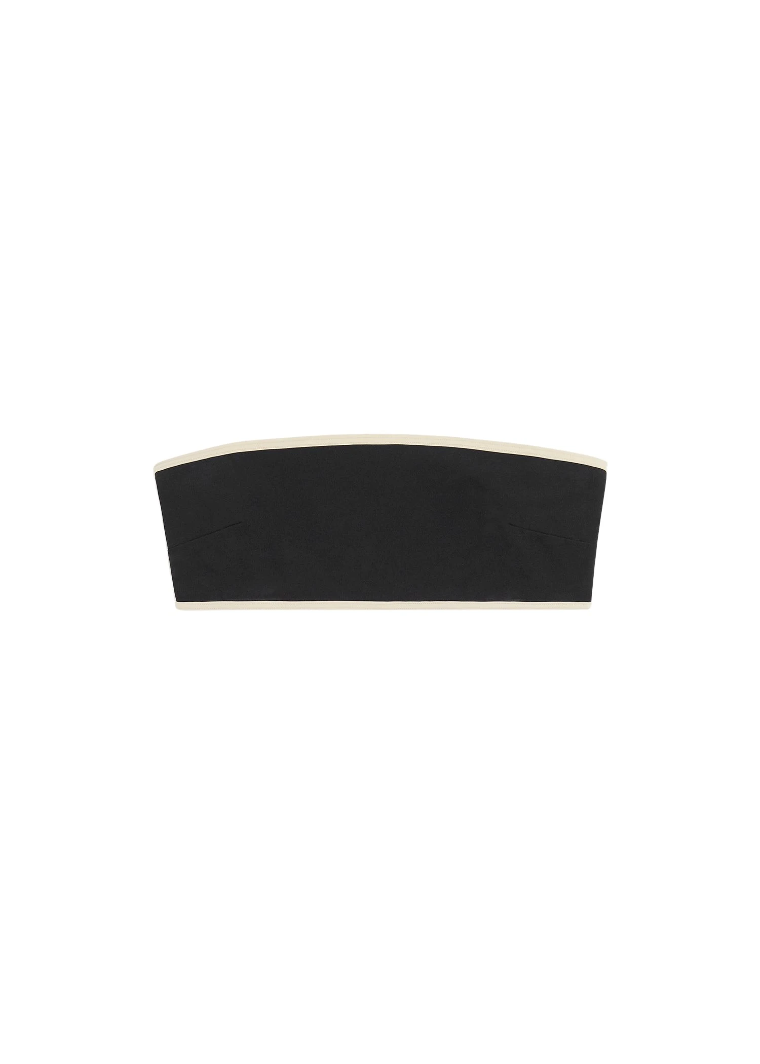 Toteme-Stripe-edge-strapless-bikini-top-black-555339_nobg Toteme Tops luxury Clothing from Luxury Handbags Marketplace