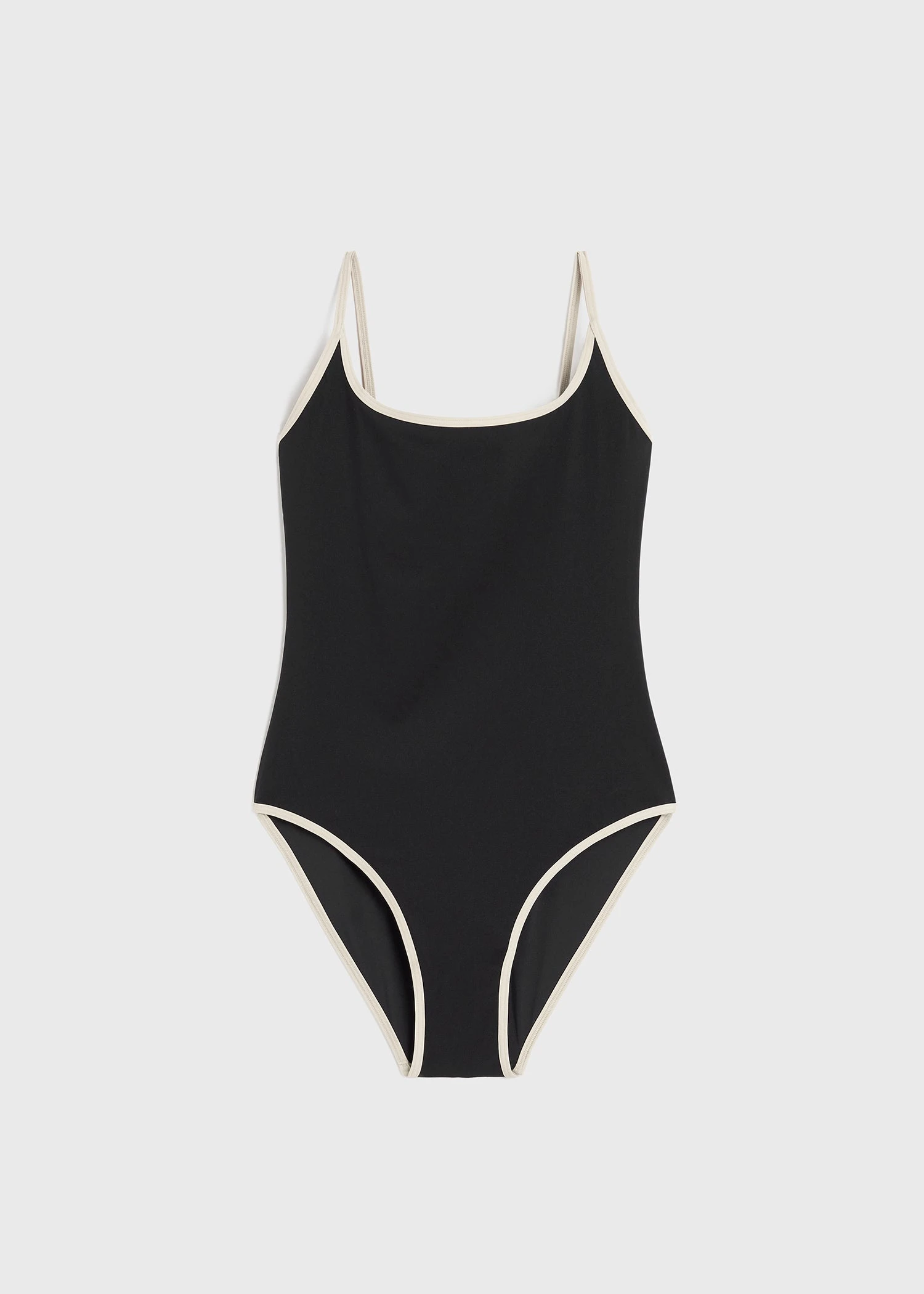 Toteme Stripe edge swimsuit black Toteme Stripe edge swimsuit black