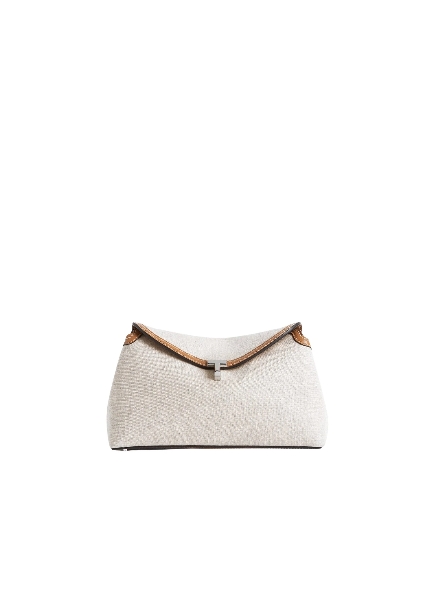 Toteme-T-Lock-canvas-clutch-ecrutan-528822_nobg Toteme Bags luxury Bags from Luxury Handbags Marketplace