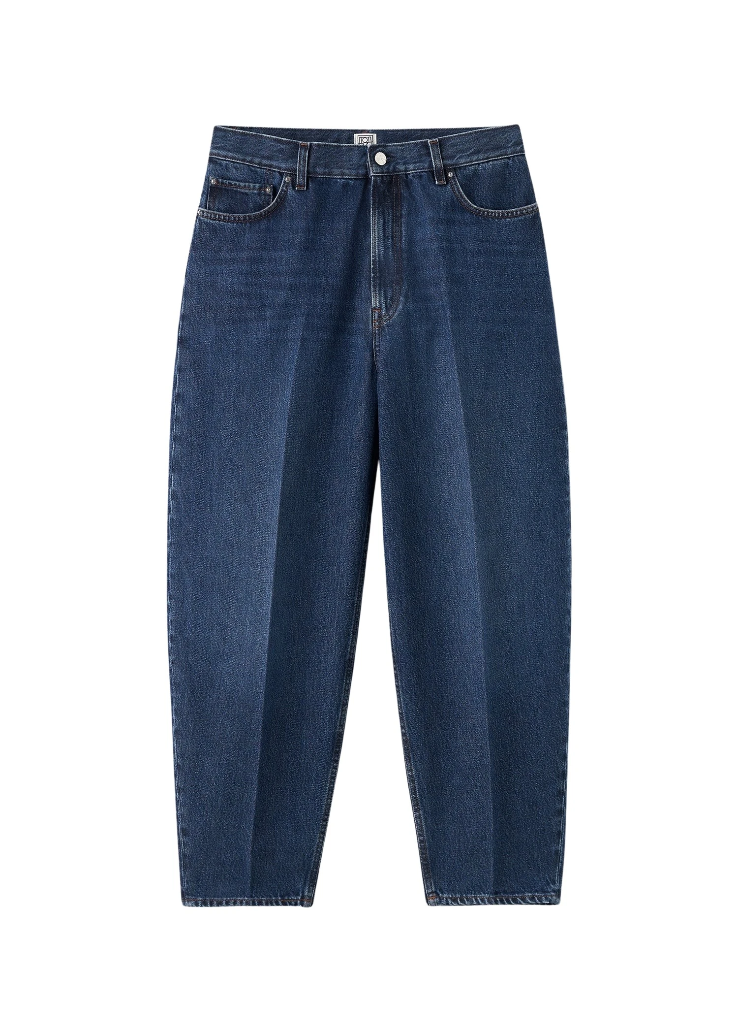 Toteme-Wide-tapered-leg-denim-dark-blue-520227_nobg Toteme Pants luxury Clothing from Luxury Handbags Marketplace