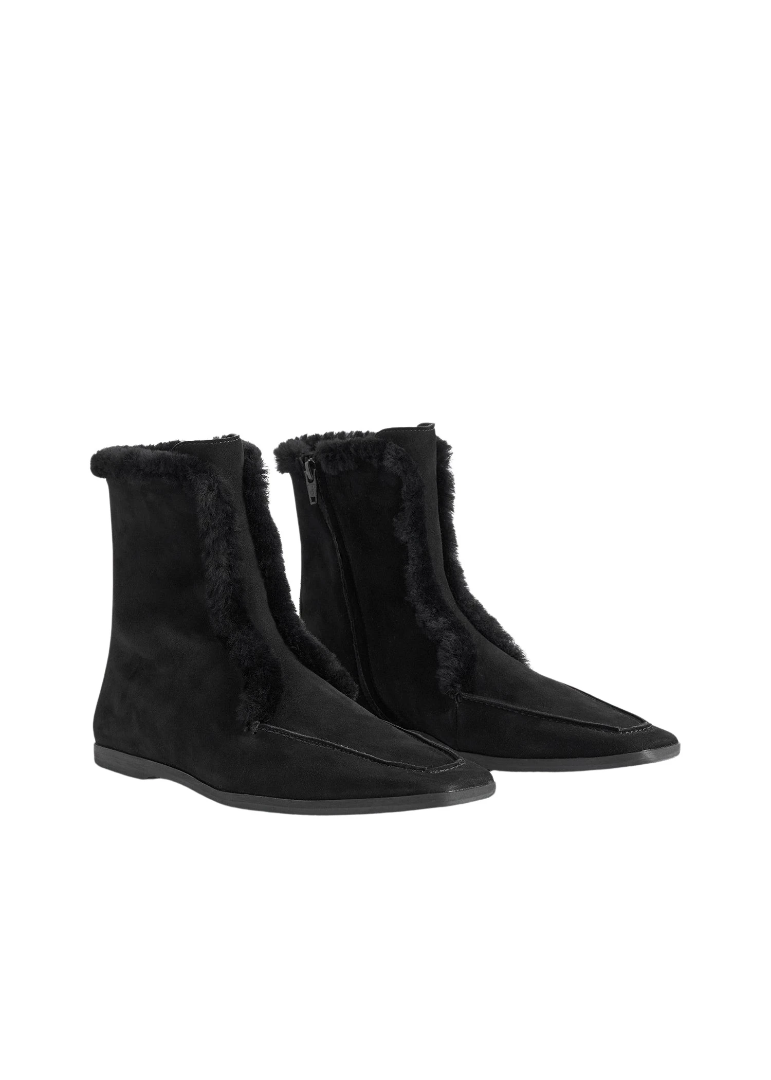 Toteme-Zipped-winter-boots-black-598782_nobg Toteme Boots luxury Boots from Luxury Handbags Marketplace