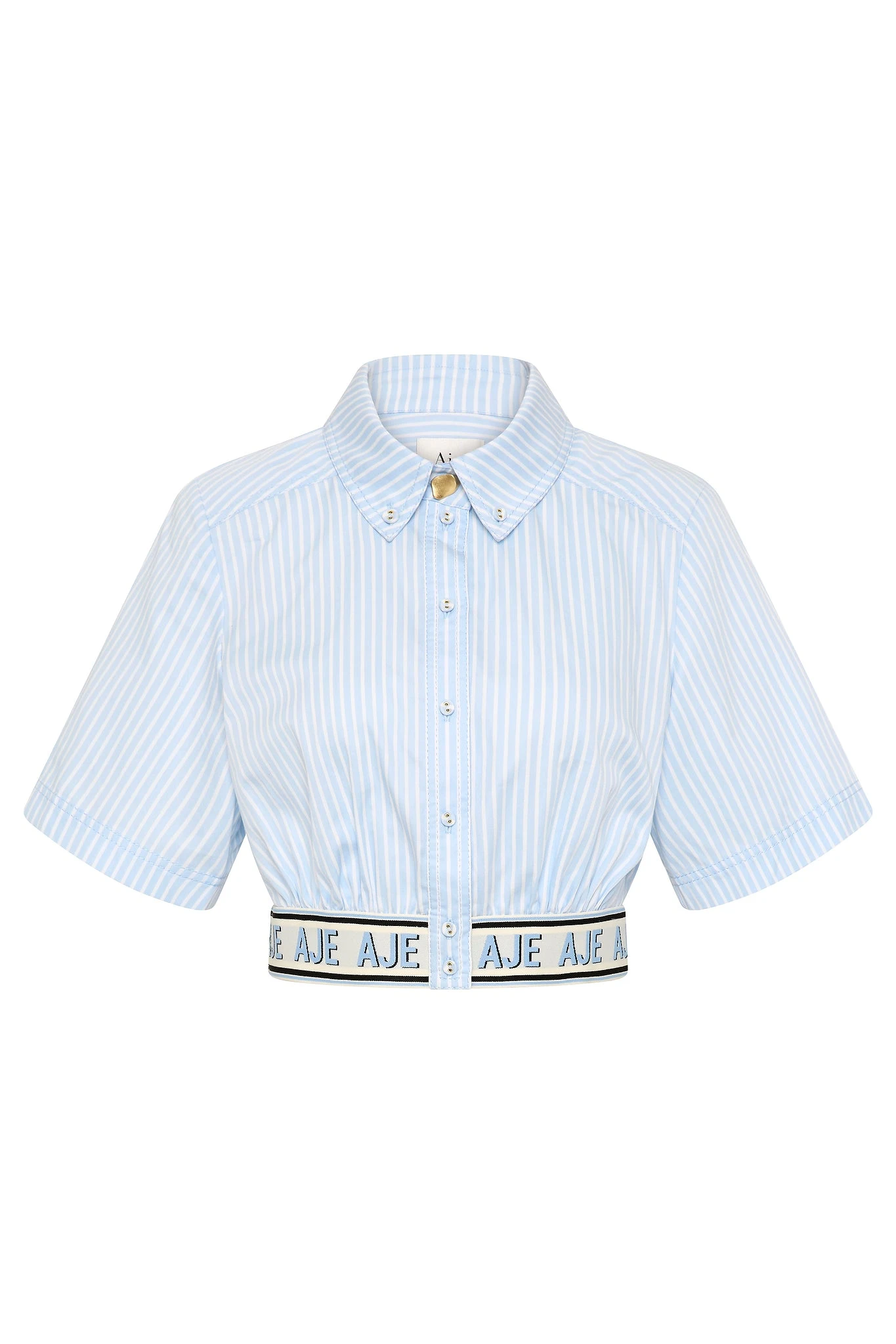 Aje-Harling-Logo-Crop-Top Aje Blue Tops