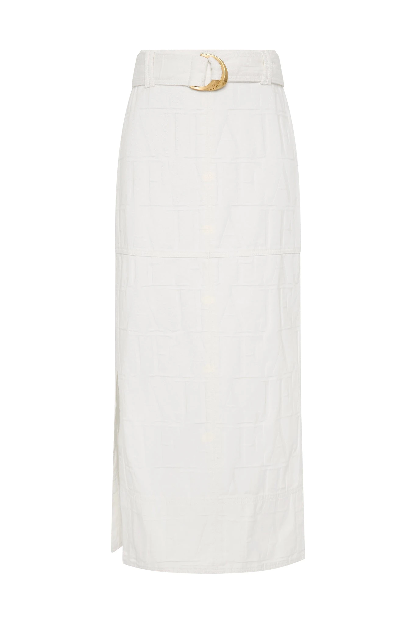 Aje-Helm-Denim-Midi-Skirt Aje Blue Skirts