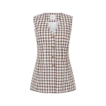 Posse The label Lori Vest - Chocolate Plaid Posse The label Clothing