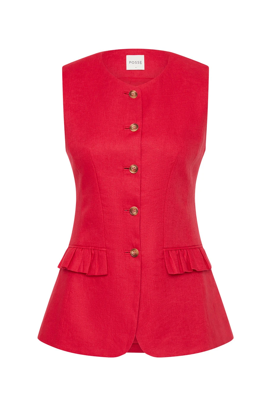 Posse The label Matilda Gilet - Red Posse The label Clothing