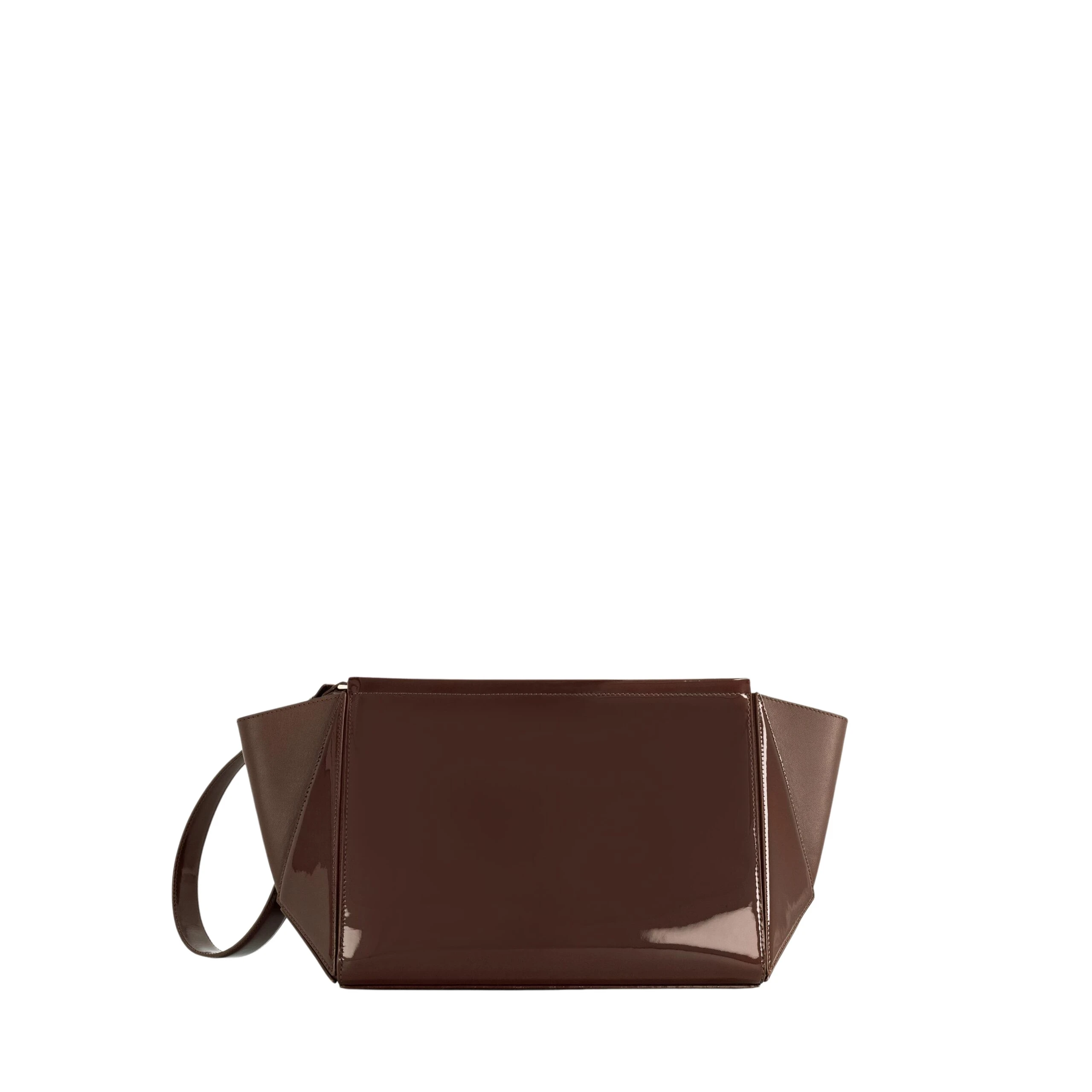 mlouye-Large-Triangle-Pouch-Patent-Brown-scaled70657_nobg mlouye Large Triangle Pouch - Patent Brown Accessories luxury Accessories from Luxury Handbags Marketplace