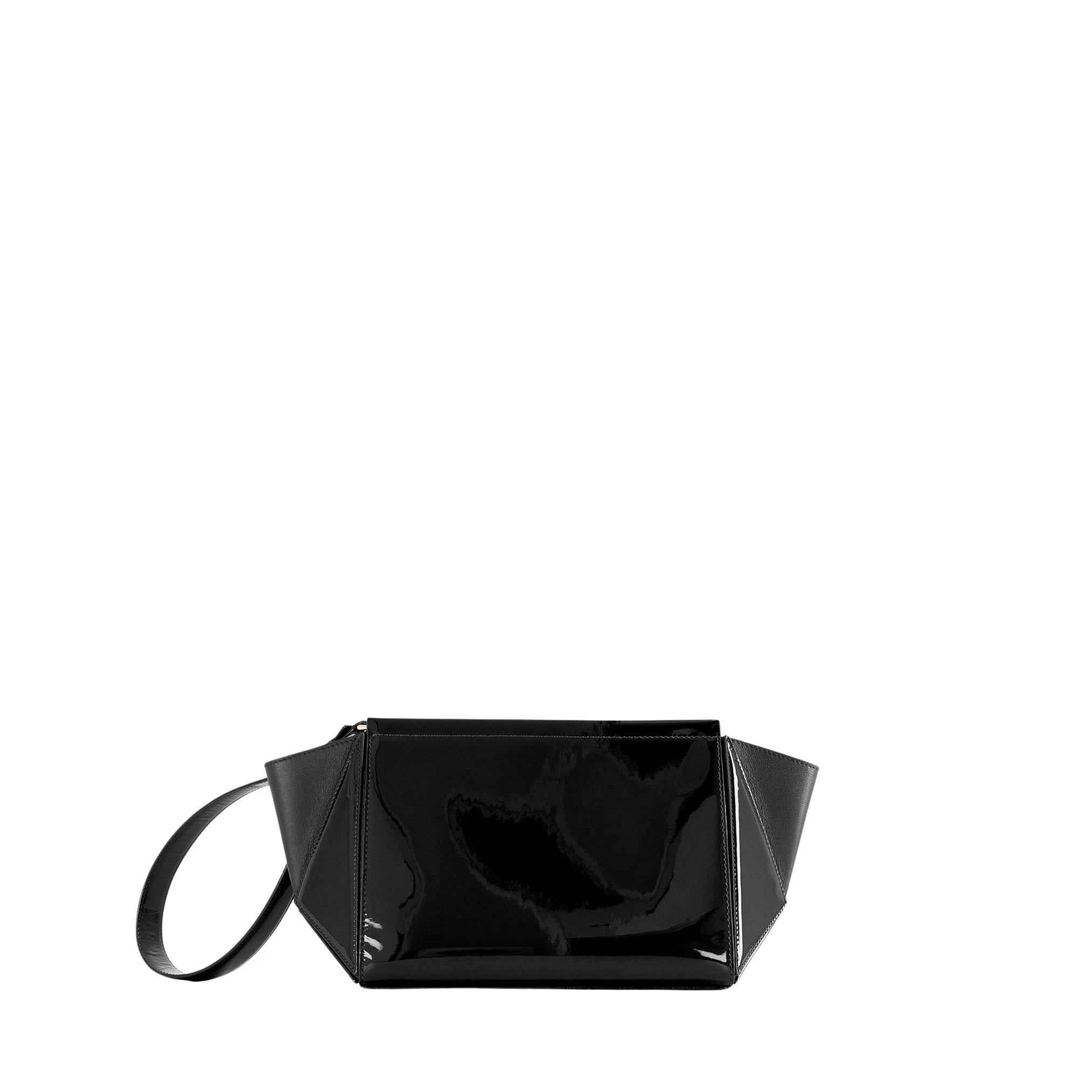 mlouye-Medium-Triangle-Pouch-Patent-Black82271_nobg mlouye Medium Triangle Pouch - Patent Black Accessories luxury Accessories from Luxury Handbags Marketplace