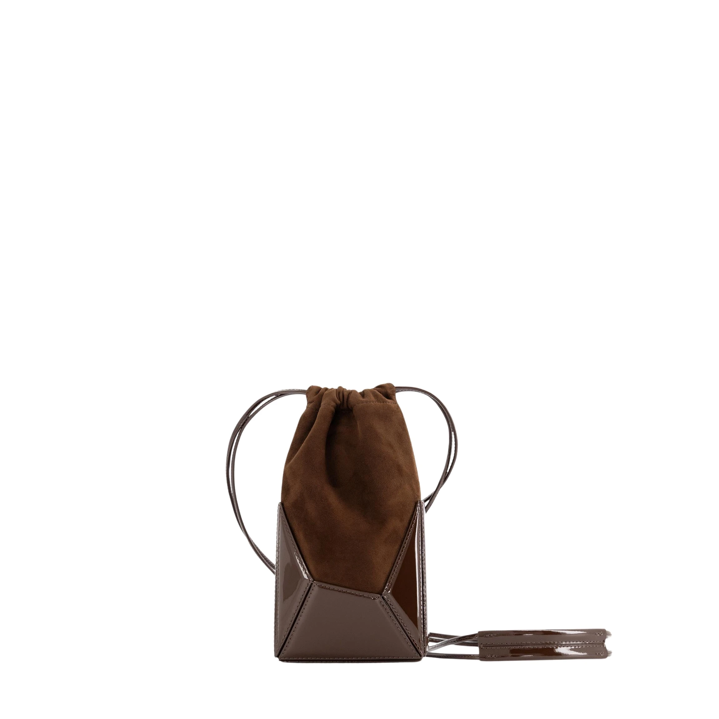 mlouye-Naomi-Phone-Pouch-Patent-Brown77699_nobg mlouye Naomi Phone Pouch - Patent Brown Accessories luxury Accessories from Luxury Handbags Marketplace