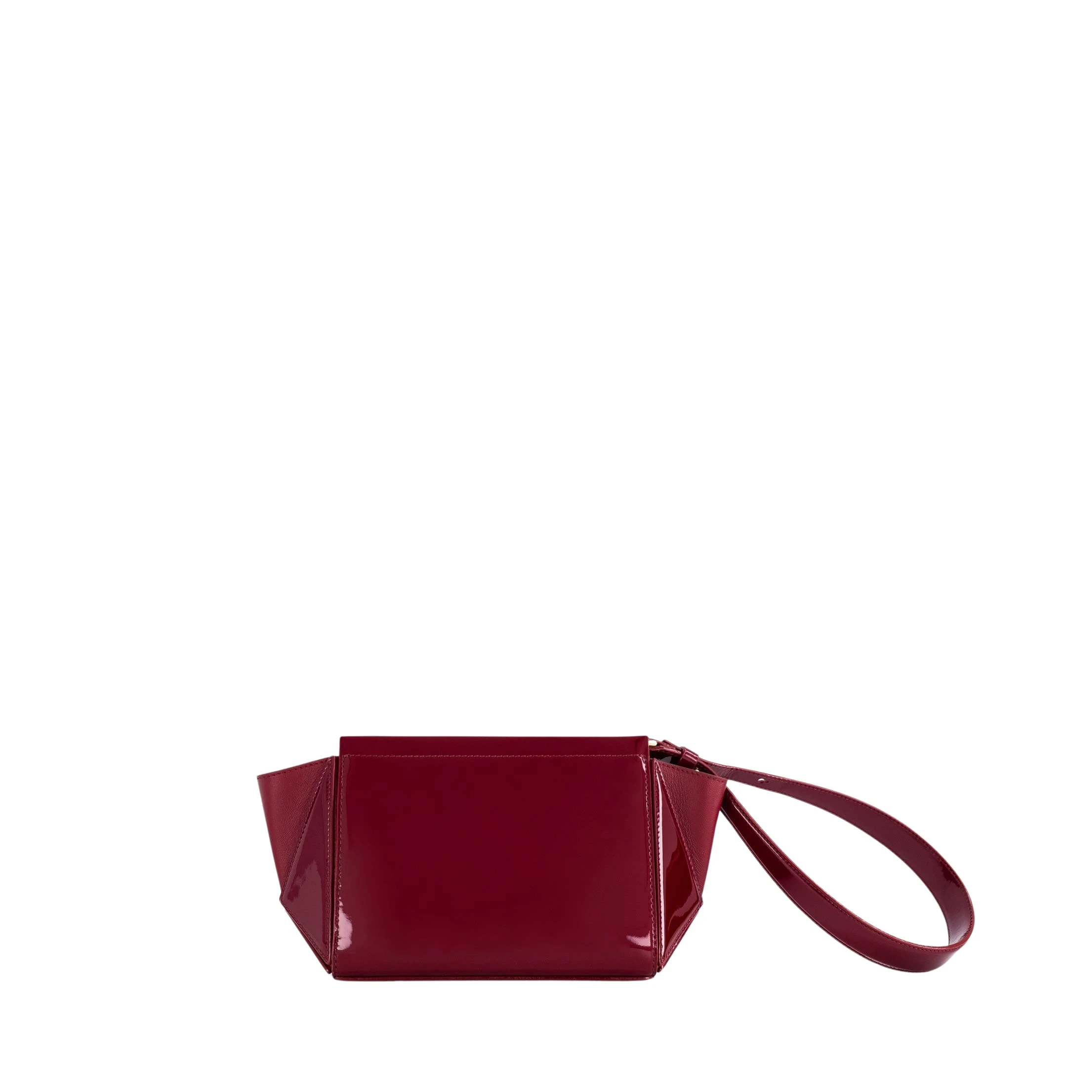 mlouye-Small-Triangle-Pouch-Patent-Bordeaux53746_nobg mlouye Small Triangle Pouch - Patent Bordeaux Accessories luxury Accessories from Luxury Handbags Marketplace