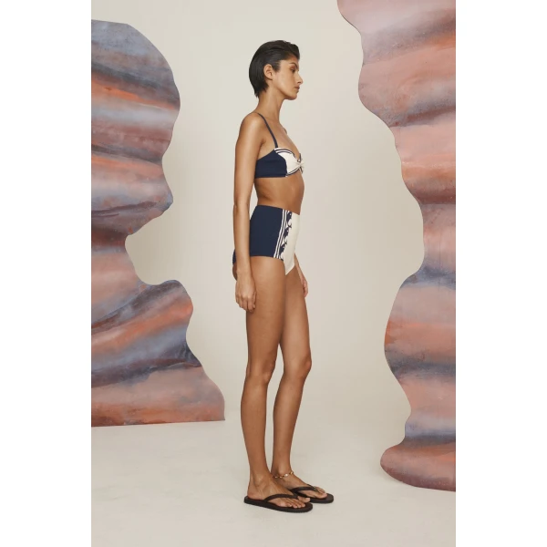 Alemais Marine Smocked Bralette