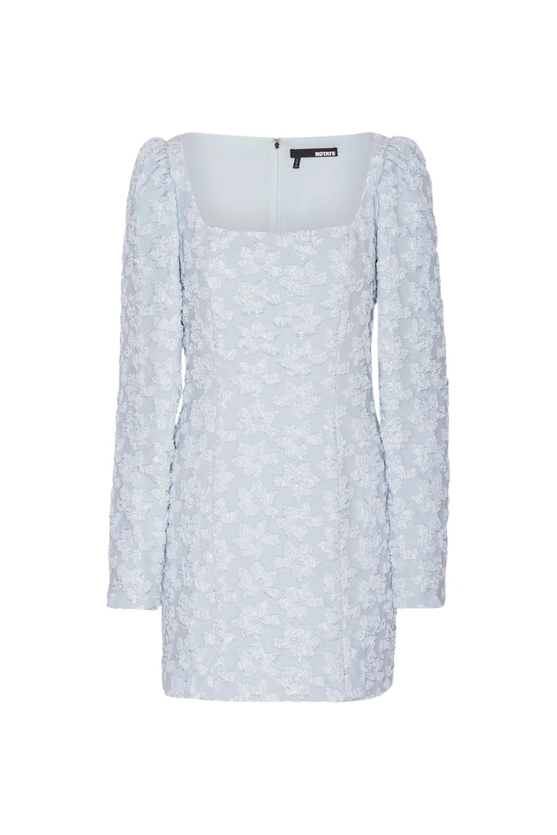 Rotate-Birger-Christensen-Jacquard-Ls-Mini-Dress-Light-Blue84438_nobg Rotate Blue Dresses luxury Clothing from Luxury Handbags Marketplace