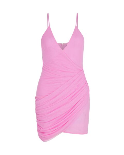 David Koma Asymmetric Ruched Mini Dress