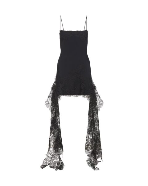 David Koma Lace Hem Mini Dress