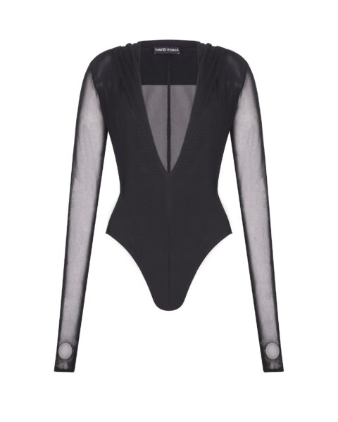 David Koma Long Sleeve Bodysuit With Hoodie