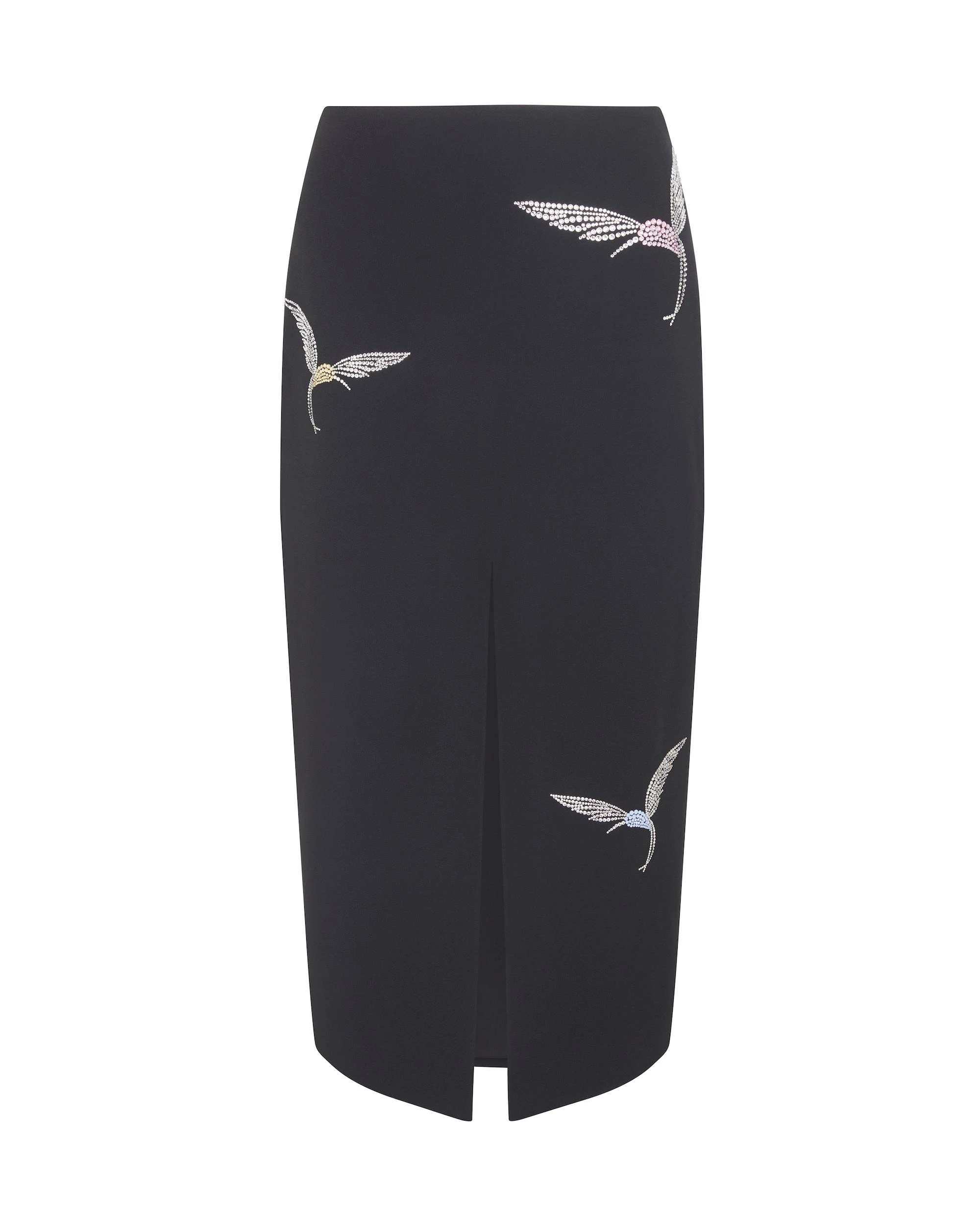 David Koma Rhinestone Hummingbird Midi Skirt David Koma Rhinestone Hummingbird Midi Skirt