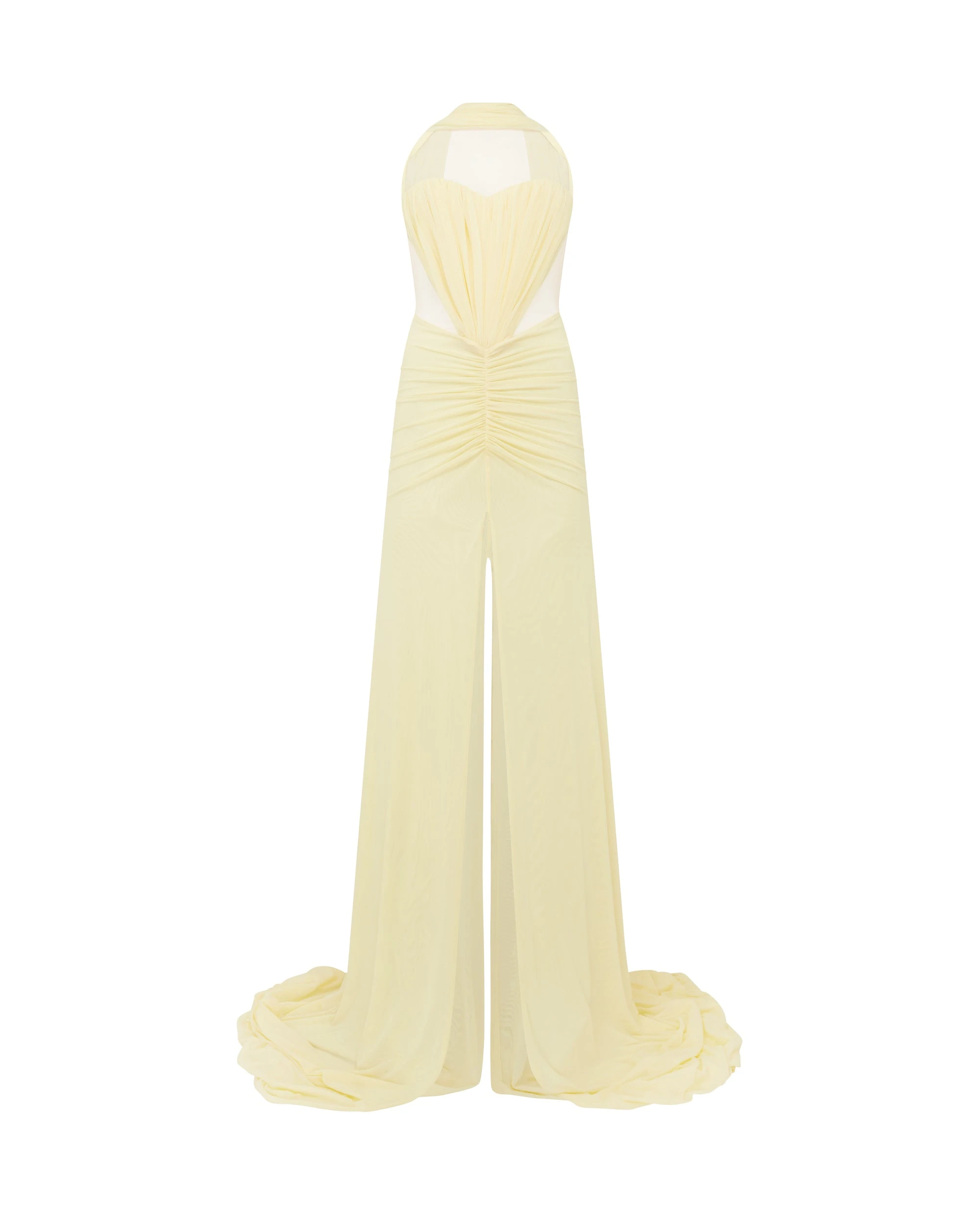 David Koma Ruched Top And Scarf Detail Gown David Koma Ruched Top And Scarf Detail Gown