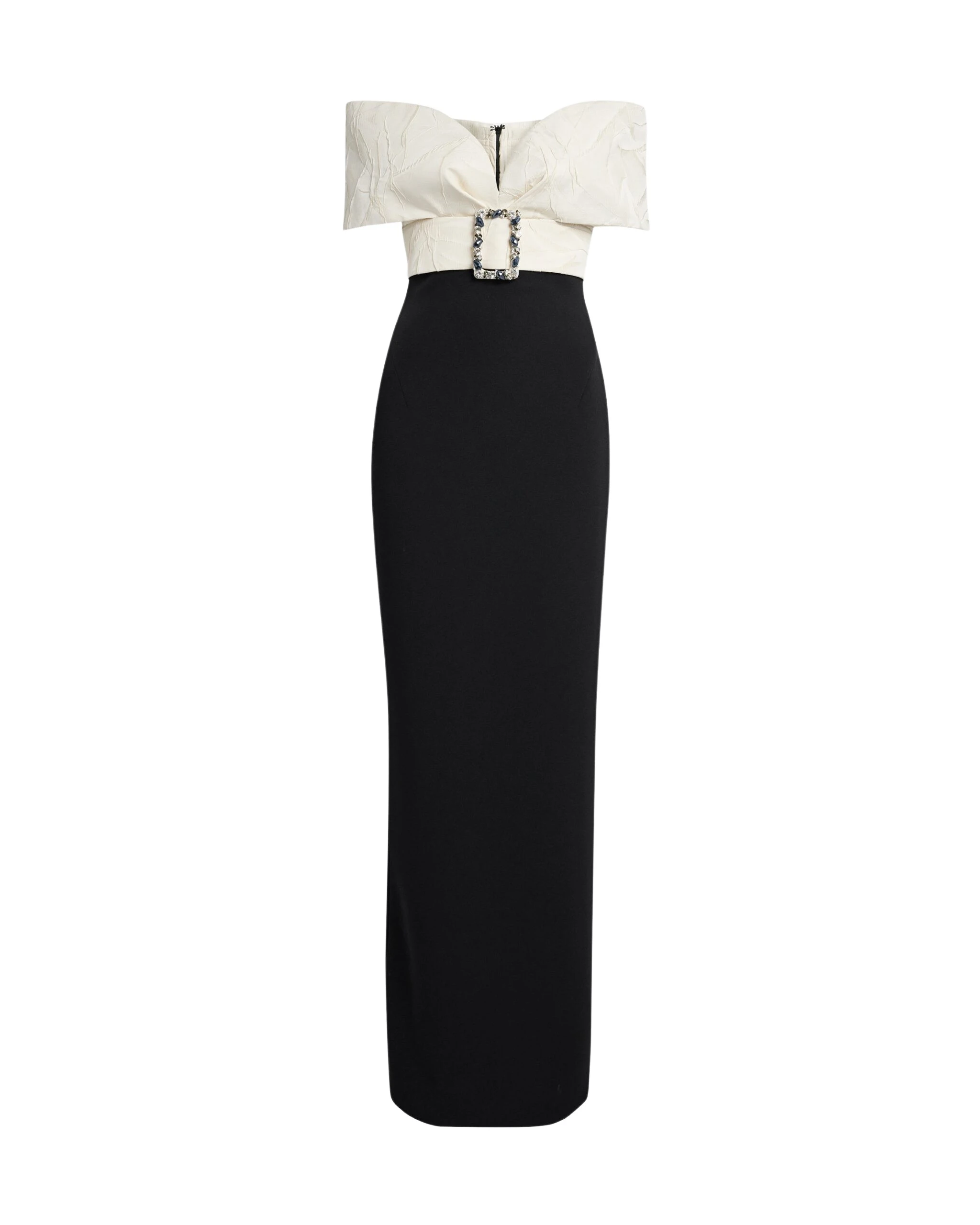 Safiyaa-Abike-Ivory-Black-Long-Dress-scaled38489_nobg Safiyaa Dresses luxury Clothing from Luxury Handbags Marketplace