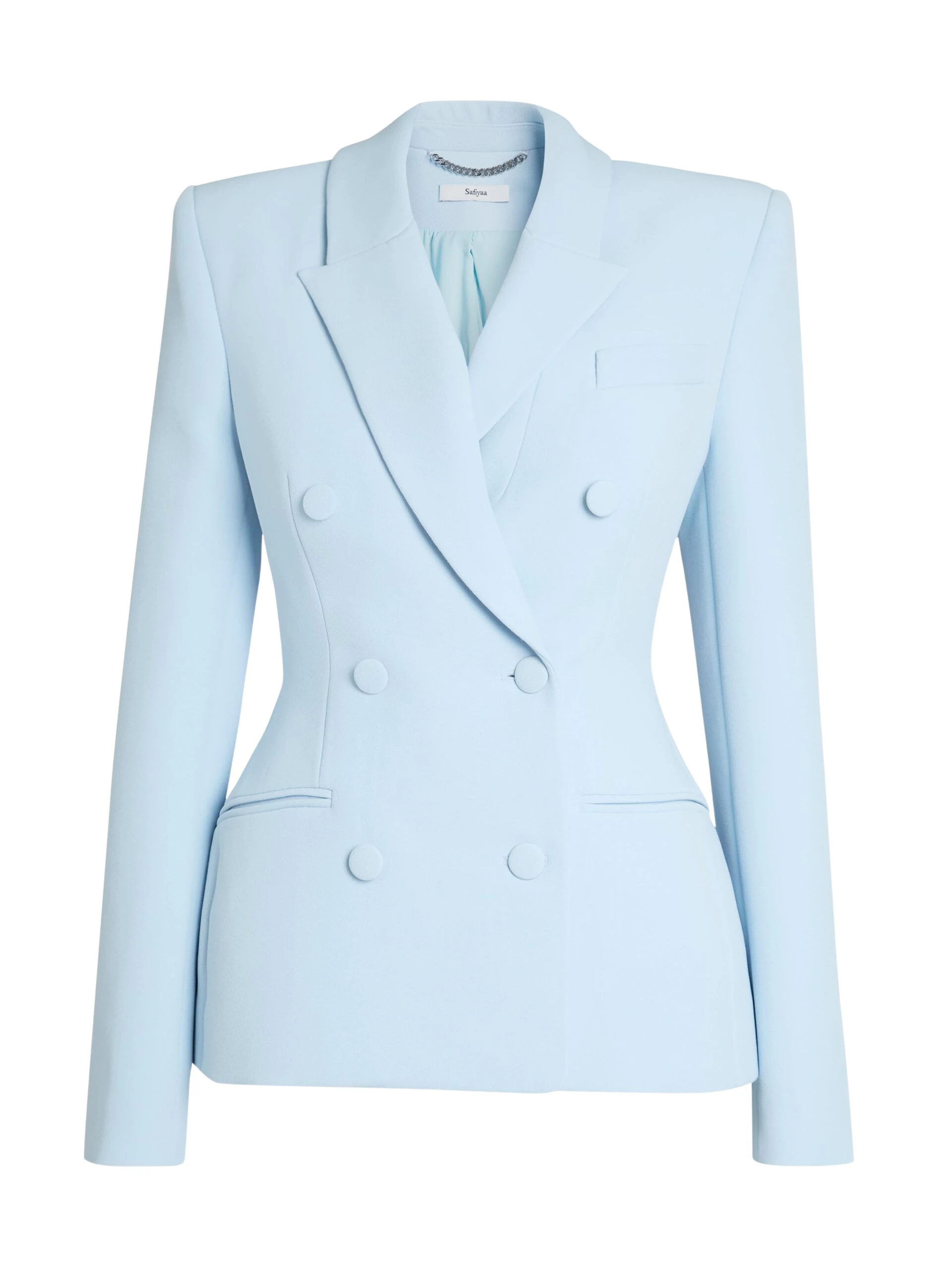 Safiyaa-Gulsen-Jacket-in-Pale-Blue-scaled63840_nobg Safiyaa Jackets luxury Clothing from Luxury Handbags Marketplace
