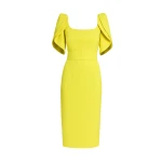 Safiyaa-Joan-Chartreuse-Midi-Dress-scaled34123_nobg Safiyaa Dresses luxury Clothing from Luxury Handbags Marketplace