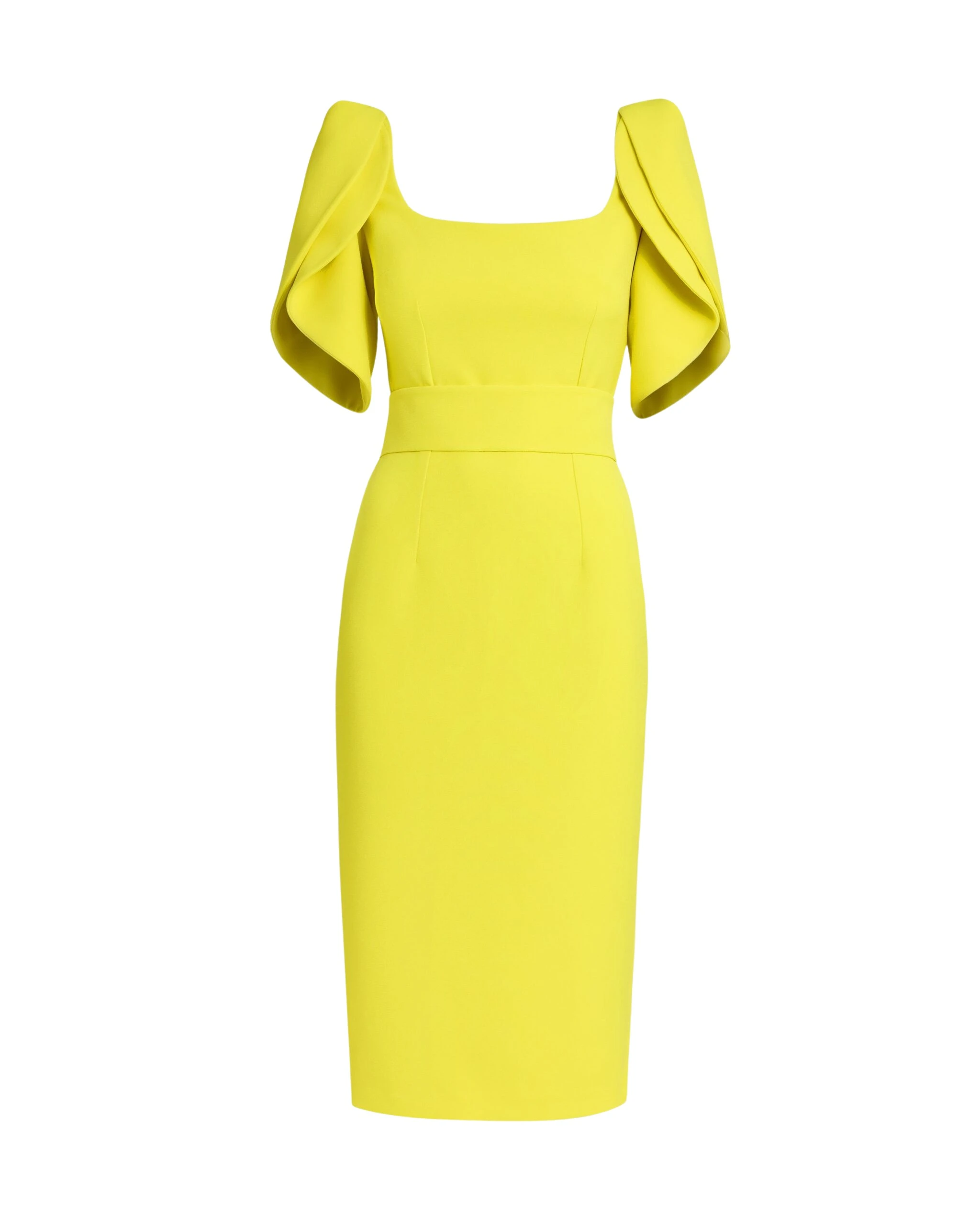 Safiyaa-Joan-Chartreuse-Midi-Dress-scaled34123_nobg Safiyaa Dresses luxury Clothing from Luxury Handbags Marketplace