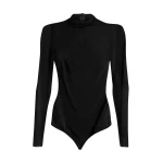Safiyaa-Pansy-Black-Bodysuit-scaled74797_nobg Safiyaa Bodysuit luxury Bodysuit from Luxury Handbags Marketplace