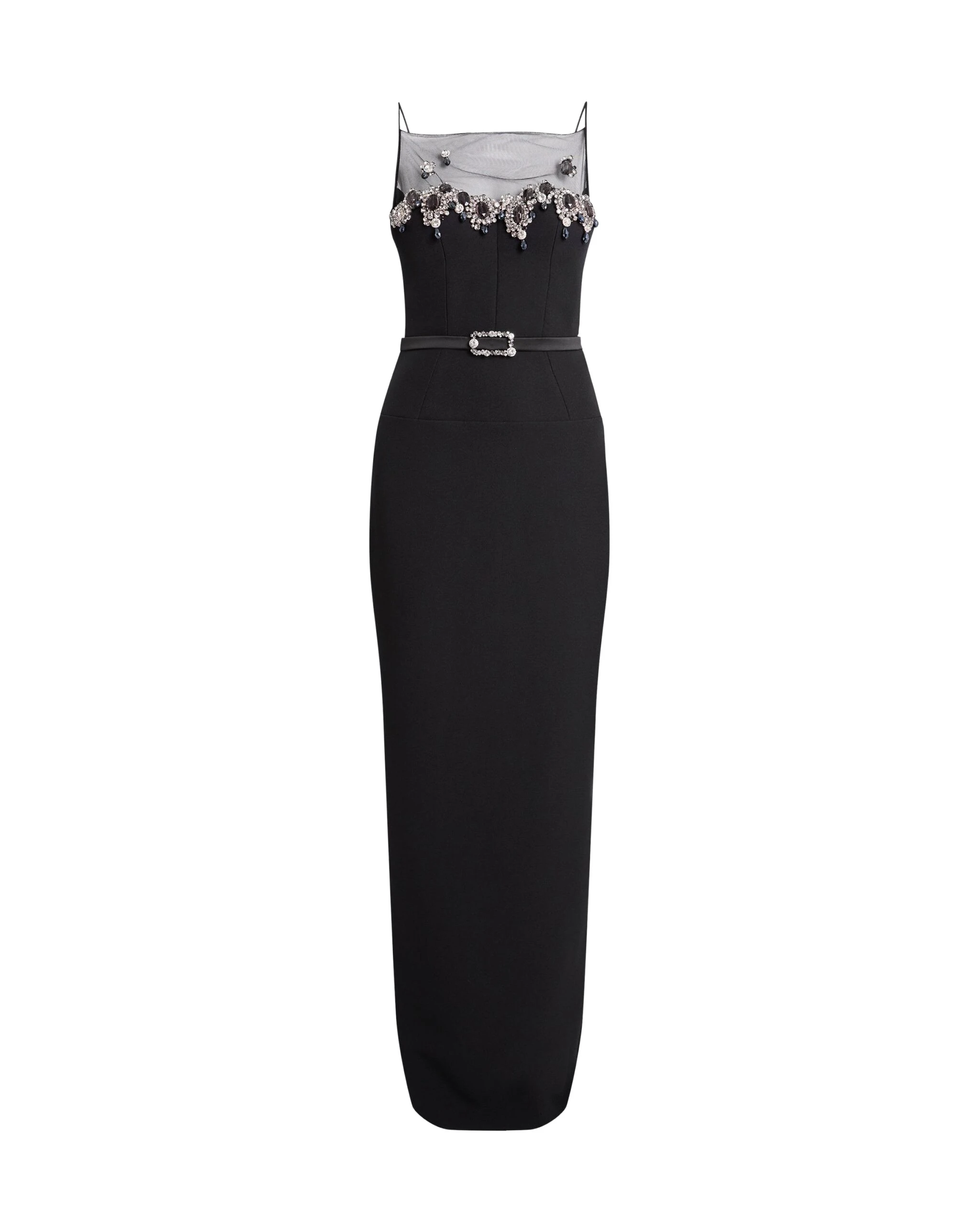 Safiyaa-Pelin-Black-Long-Dress-With-Embroidered-Belt-scaled21496_nobg Safiyaa Dresses luxury Clothing from Luxury Handbags Marketplace