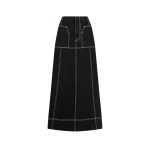 Shona-Joy-Mercer-Panelled-Midi-Skirt-Black16127_nobg Shona Joy Black Skirts luxury Clothing from Luxury Handbags Marketplace