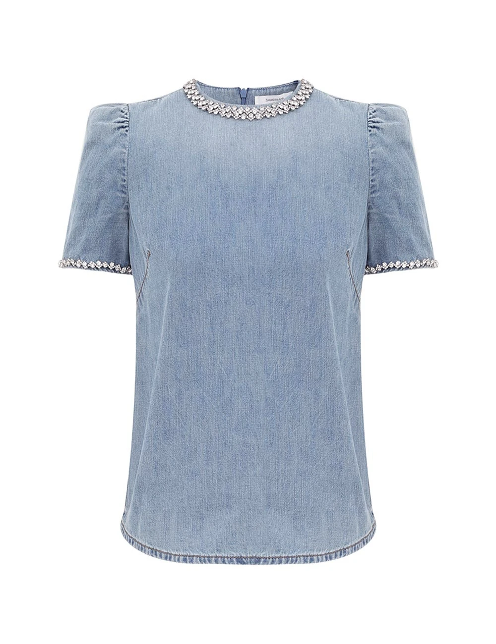 Zimmermann Crush Embellished Denim Top Zimmermann dress
