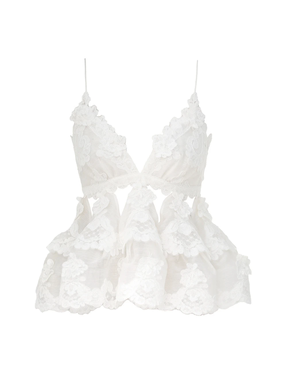 Zimmermann Crush Lace Motif Tiered Top Zimmermann dress