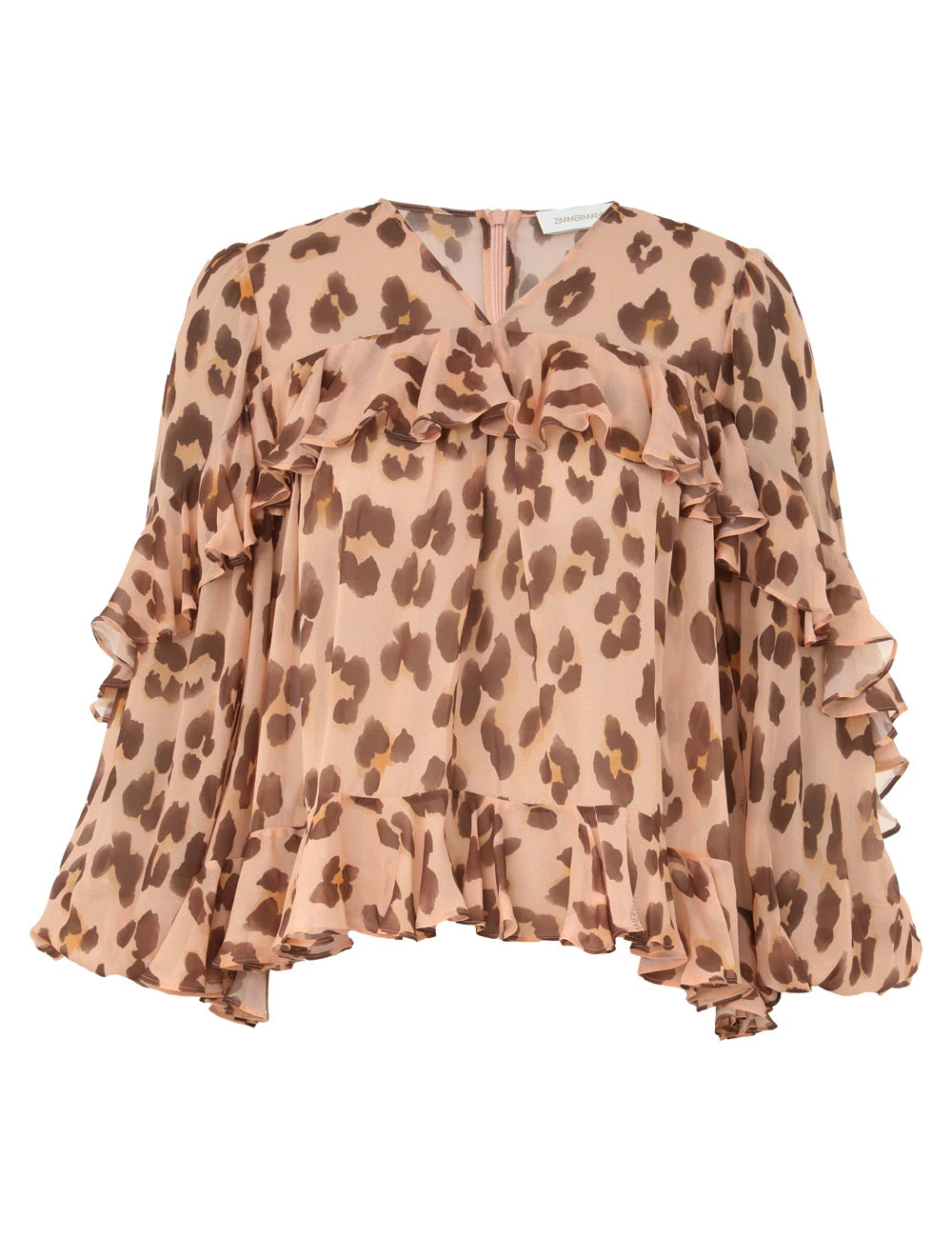 Zimmermann Illuminate V Neck Flutter Top Zimmermann dress