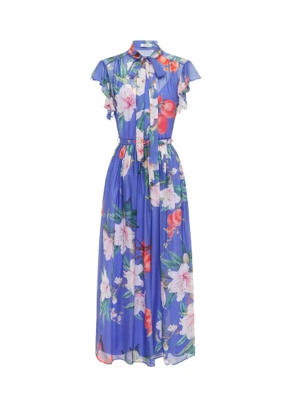 Leo-Lin-Grace92601_nobg Leo Lin purple asymmetrical dress – sleeveless midi dress with layered ruffles and structured silhouette.