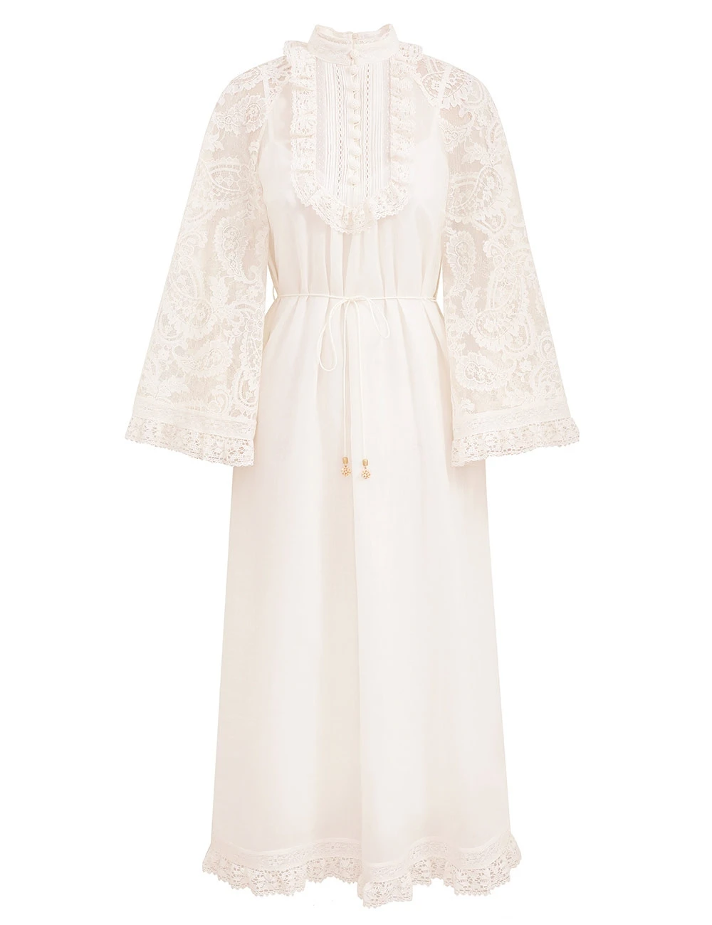 Zimmermann Ascension Lace Yoke Midi Dress Zimmermann dress