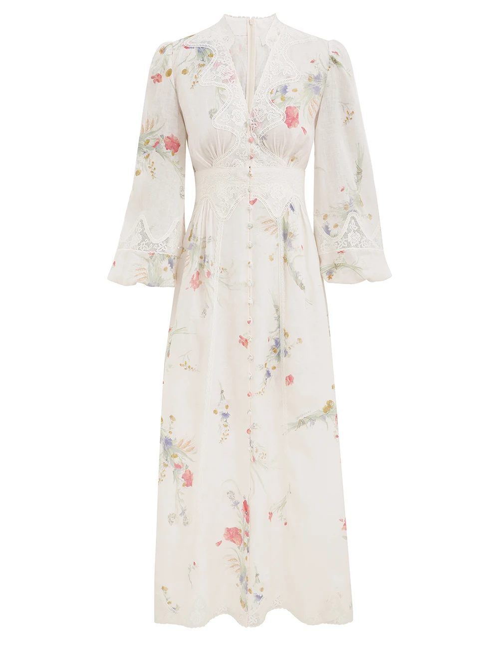 Zimmermann Lucky Lace Plunge Midi Dress Zimmermann dress