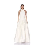 Bronx and Banco Arlo Halterneck White Gown Bronx and Banco White Arlo Halterneck White Gown a harmonious blend of structured elegance and timeless sophistication
