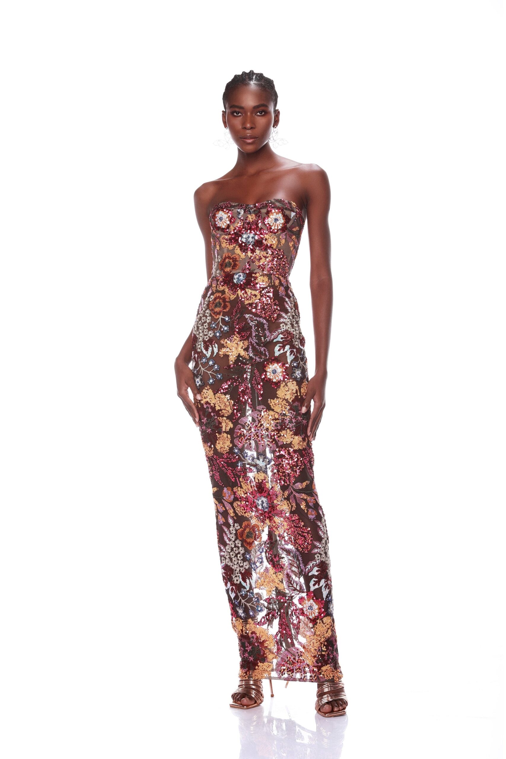 Bronx and Banco Dahlia Maxi Dress Bronx and Banco Multicolour Dahlia Maxi Dress a harmonious blend of structured elegance and timeless sophistication