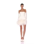 Bronx and Banco Fiora White Mini Dress Bronx and Banco White Fiora White Mini Dress a harmonious blend of structured elegance and timeless sophistication