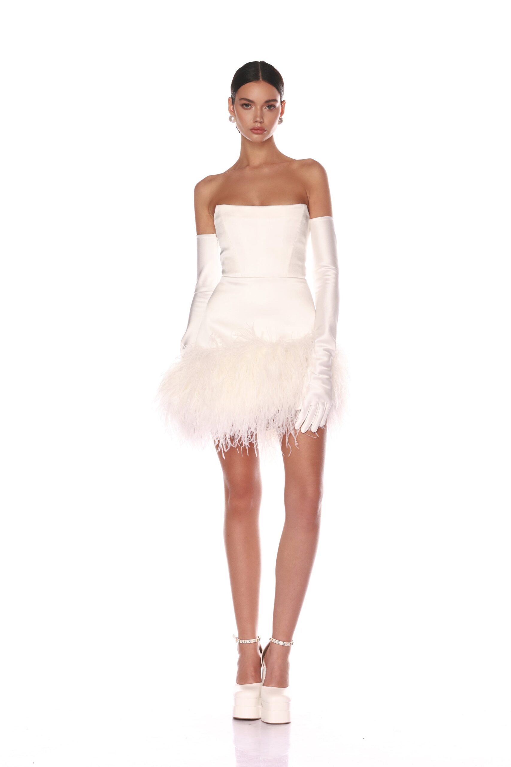 Bronx and Banco Fiora White Mini Dress Bronx and Banco White Fiora White Mini Dress a harmonious blend of structured elegance and timeless sophistication