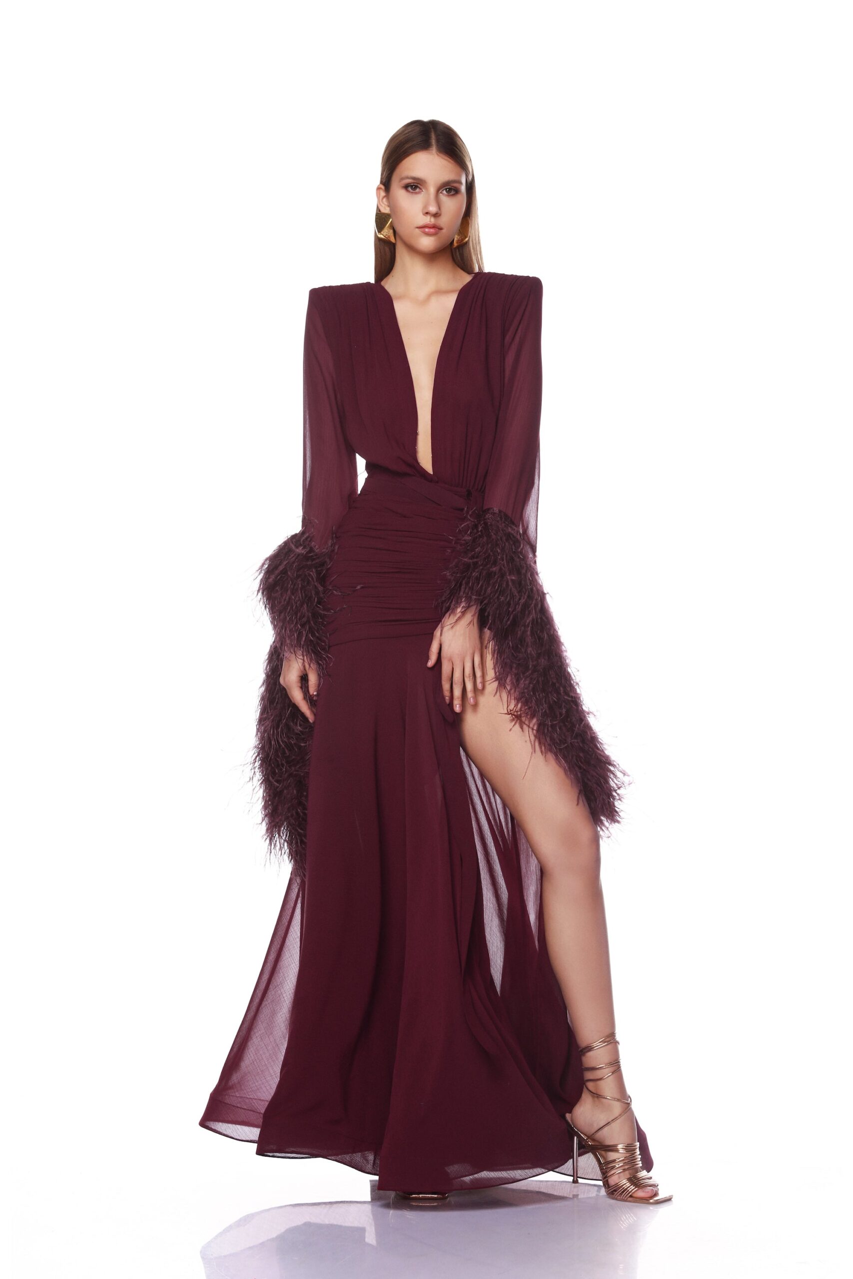 Bronx and Banco Geisha Burgundy Maxi Dress Bronx and Banco Red Geisha Burgundy Maxi Dress a harmonious blend of structured elegance and timeless sophistication