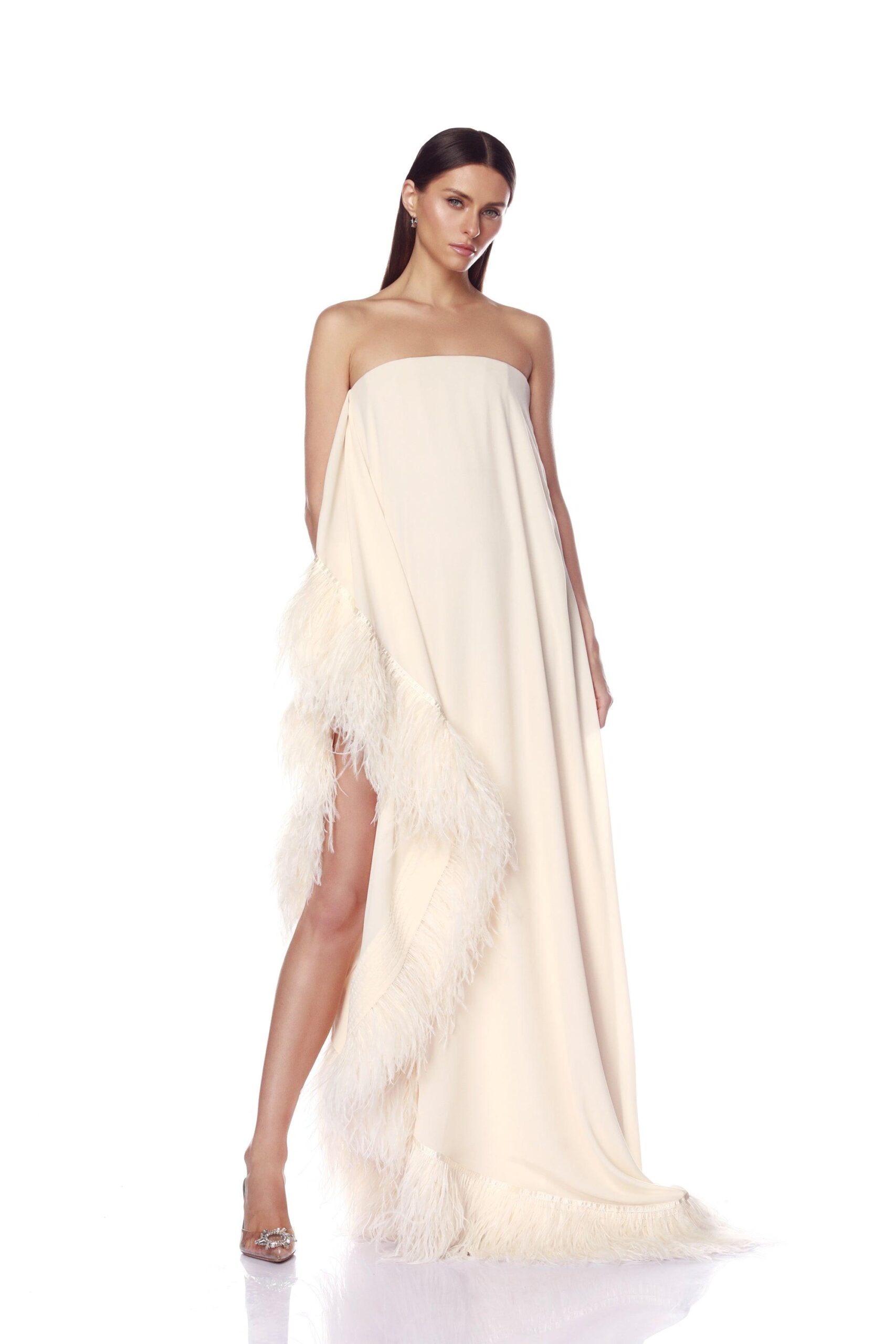 Bronx and Banco Madeline Strapless Gown Bronx and Banco Ivory Madeline Strapless Gown a harmonious blend of structured elegance and timeless sophistication