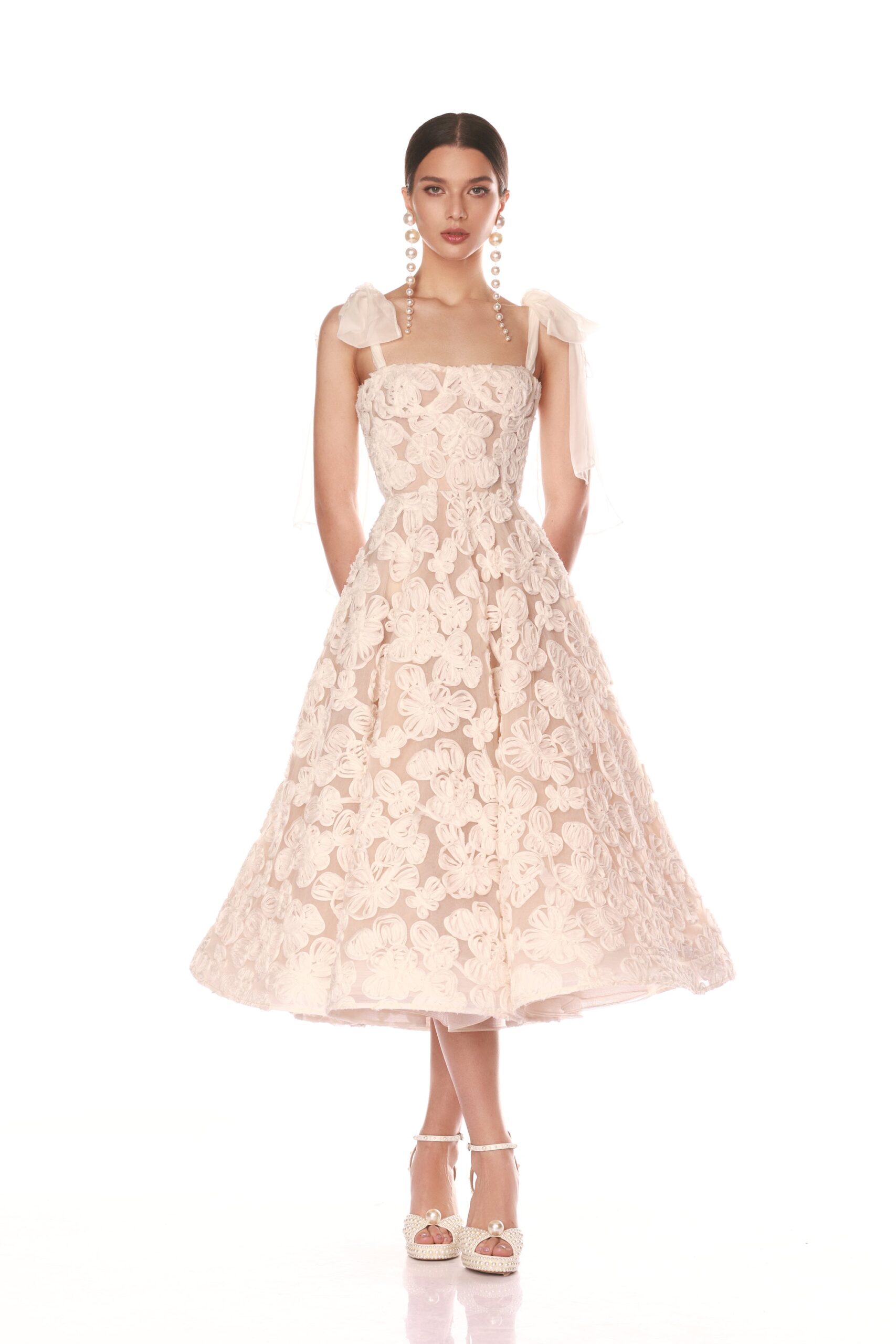 Bronx and Banco Sabrina White Midi Dress Bronx and Banco White Sabrina White Midi Dress a harmonious blend of structured elegance and timeless sophistication