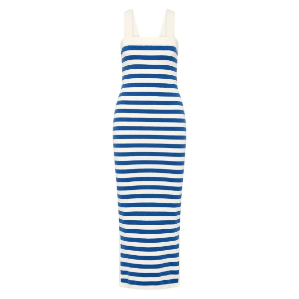 Posse Ari Dress - Blue Stripe – sustainable Dresses in Blue from Australian designer at Luxury Shoes .